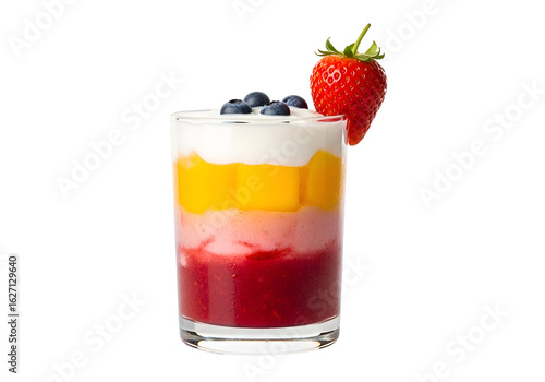 Wallpaper Mural Colorful layered fruit smoothie in a glass. Torontodigital.ca