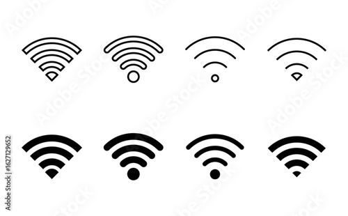 Wifi icon set. signal vector icon. Wireless  icon vector