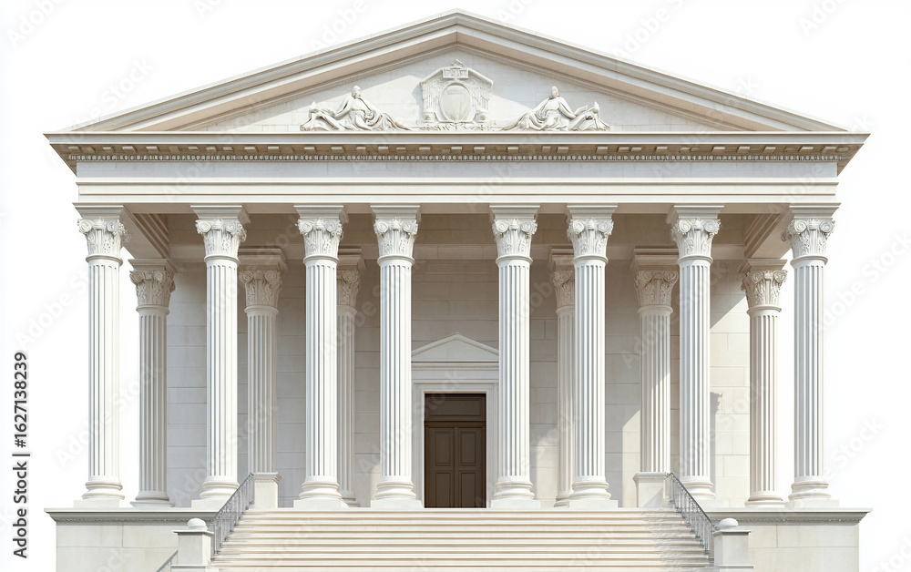 Detailed vector design of a courthouse featuring pillars and a formal judicial structure isolated on white background PNG Detailed vector design of a courthouse featuring pillars and a formal judicial structure isolated on white background PNG