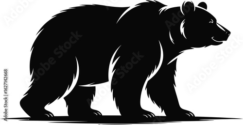 Black bear silhouette walking animal wildlife