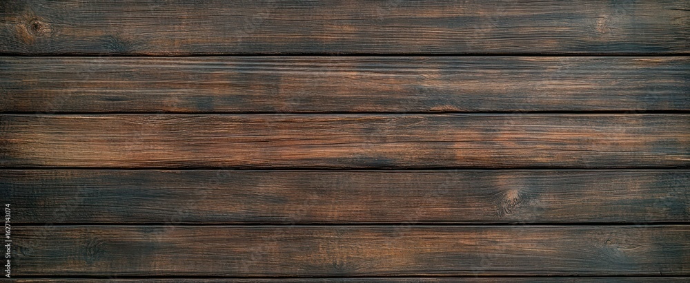 Fototapeta premium dark rustic wooden plank wall with textured weathered surface