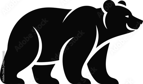 Black bear walking profile animal mammal
