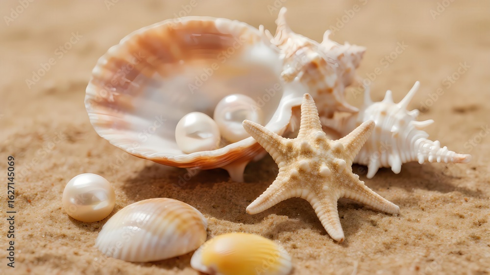 seashells on the sand seashells on the sand