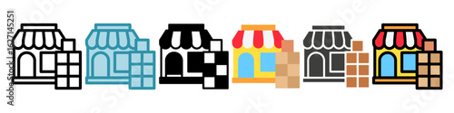 Bulk Order multi style, mini illustration icon. use for modern concept, print, UI, UX kit, web and app development. Vector related to commerce, retail, marketing and shopping.