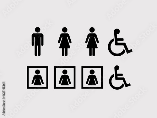 Gender and Accessibility Icons Set