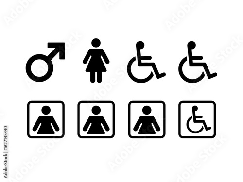 Gender and Accessibility Icons Set