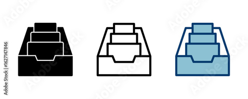 Archive folders icon vector isolated on white background. binders vector icon. Archive storage icon.