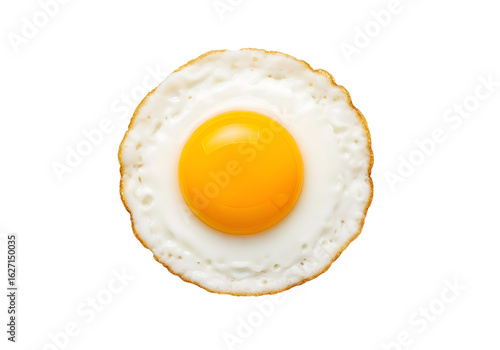 Close-up of a single fried egg.