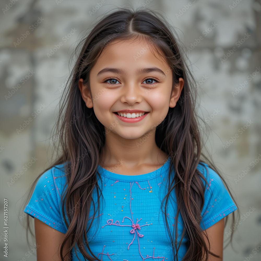 Portrait of a cheerful pretty young girl standing Portrait of a cheerful pretty young girl standing