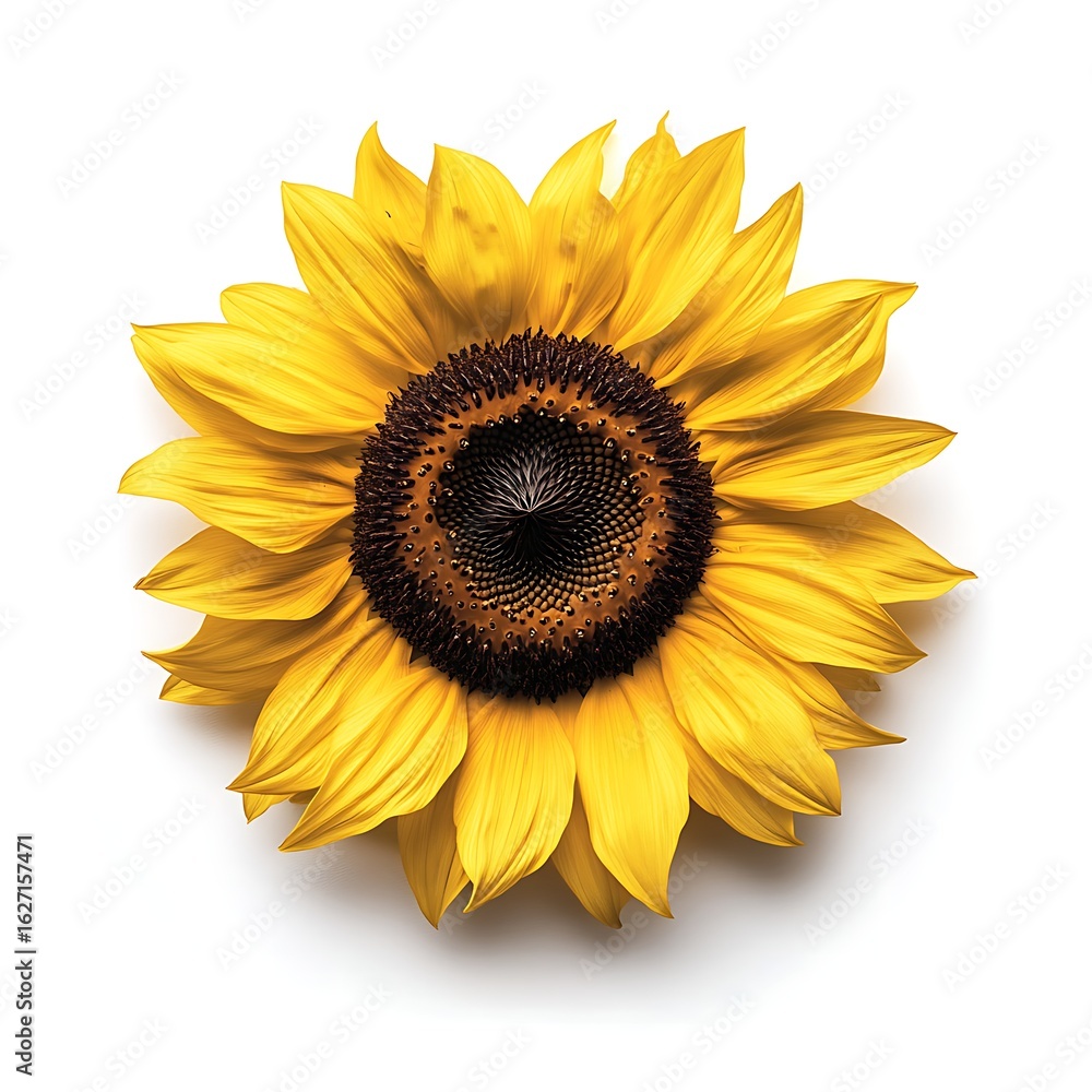 Fototapeta premium sunflower on white background