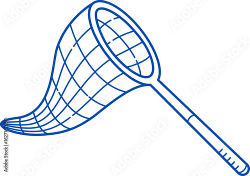 Fishing net vector icon. Illustration of fishing net. Butterfly Net Icon.