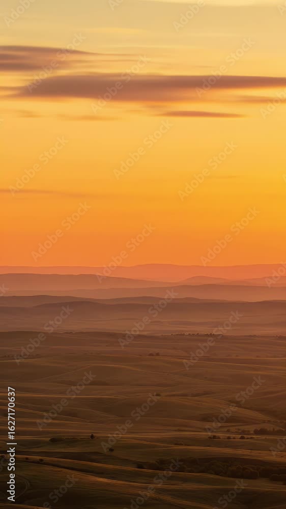 custom made wallpaper toronto digitalGolden Landscape Sunset View in Orange Sky Nature Background