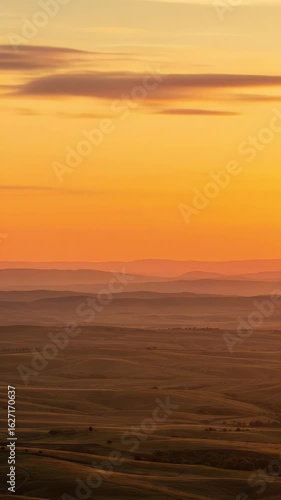 Wallpaper Mural Golden Landscape Sunset View in Orange Sky Nature Background Torontodigital.ca