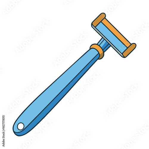 A razor is a grooming tool with a sharp blade used for shaving hair smoothly from the skin, offering a clean, precise cut for facial or body hair removal.
