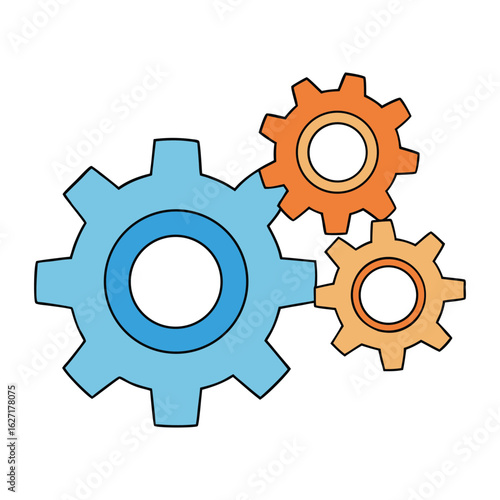 Interlocking gears transfer motion and force with precision. Common in machines, they rotate in sync to drive mechanical systems efficiently and reliably.
