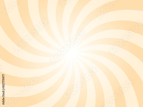 Light navajo yellow sunburst background. orange color radial retro glowing rays banner. Abstract retro whirlwind starburst vector abstract background. Twisted radial illustration.