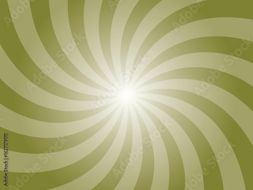 Olive yellow sunburst background. orange color radial retro glowing rays banner. Abstract retro whirlwind starburst vector abstract background. Twisted radial illustration.