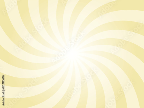 Vanilla yellow sunburst background. orange color radial retro glowing rays banner. Abstract retro whirlwind starburst vector abstract background. Twisted radial illustration.