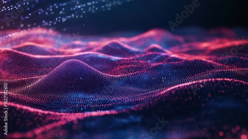 Digital Waves Abstract Data Visualization.