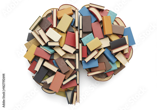 Creative Intelligence Book Brain Concept. International Literacy Day September 8