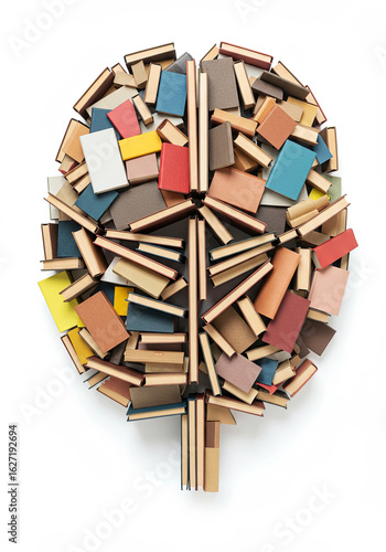 Creative Intelligence Book Brain Concept. International Literacy Day September 8