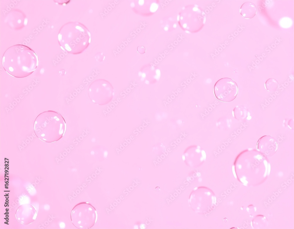 Pink bubbles on a pastel background Pink bubbles on a pastel background