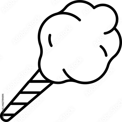Cotton Candy vector icon. Food and beverage icon line style. perfect use for logo, presentation, website, and more. modern icon design outline style