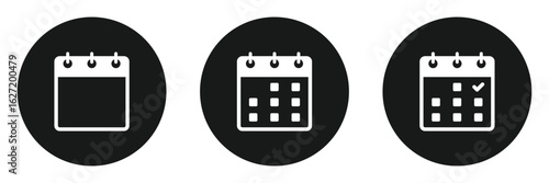 Flat calendar Icon. Calendar on the wall. Vector illustration. EPS 10