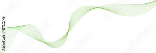 Abstract green lines on a white background. Modern technology wave design. Vector illustration .abstract background, wavy abstract green lines 