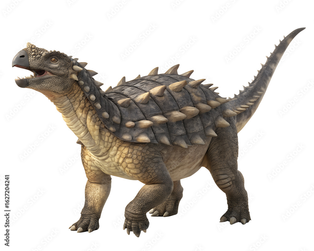 Fototapeta premium 3D Ankylosaurus isolated on white in PNG