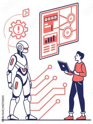 Futuristic AI Robot Concept