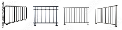 Metal Railing Collection: Iron Fence Designs on White