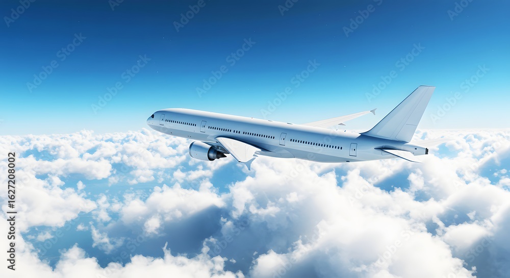 Obraz premium Aerial Perspective of Aviation Adventure in the Sky
