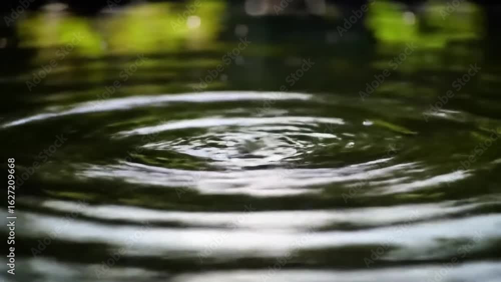 Ripples on a Pond Surface in Nature Ripples on a Pond Surface in Nature