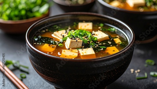Miso Soup With Tofu And Marinated Egg