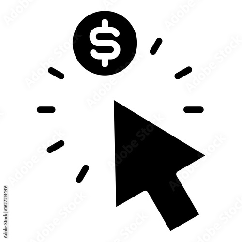 Pay Per Click Glyph Icon