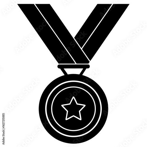Medal Icon Vector Illustration for Awards, Sports, and Achievement Designs