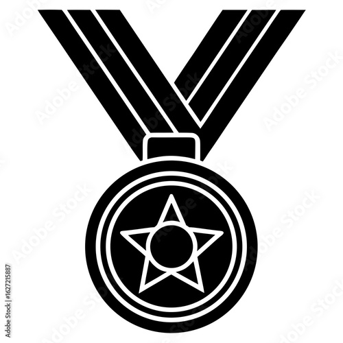 Medal Icon Vector Illustration for Awards, Sports, and Achievement Designs