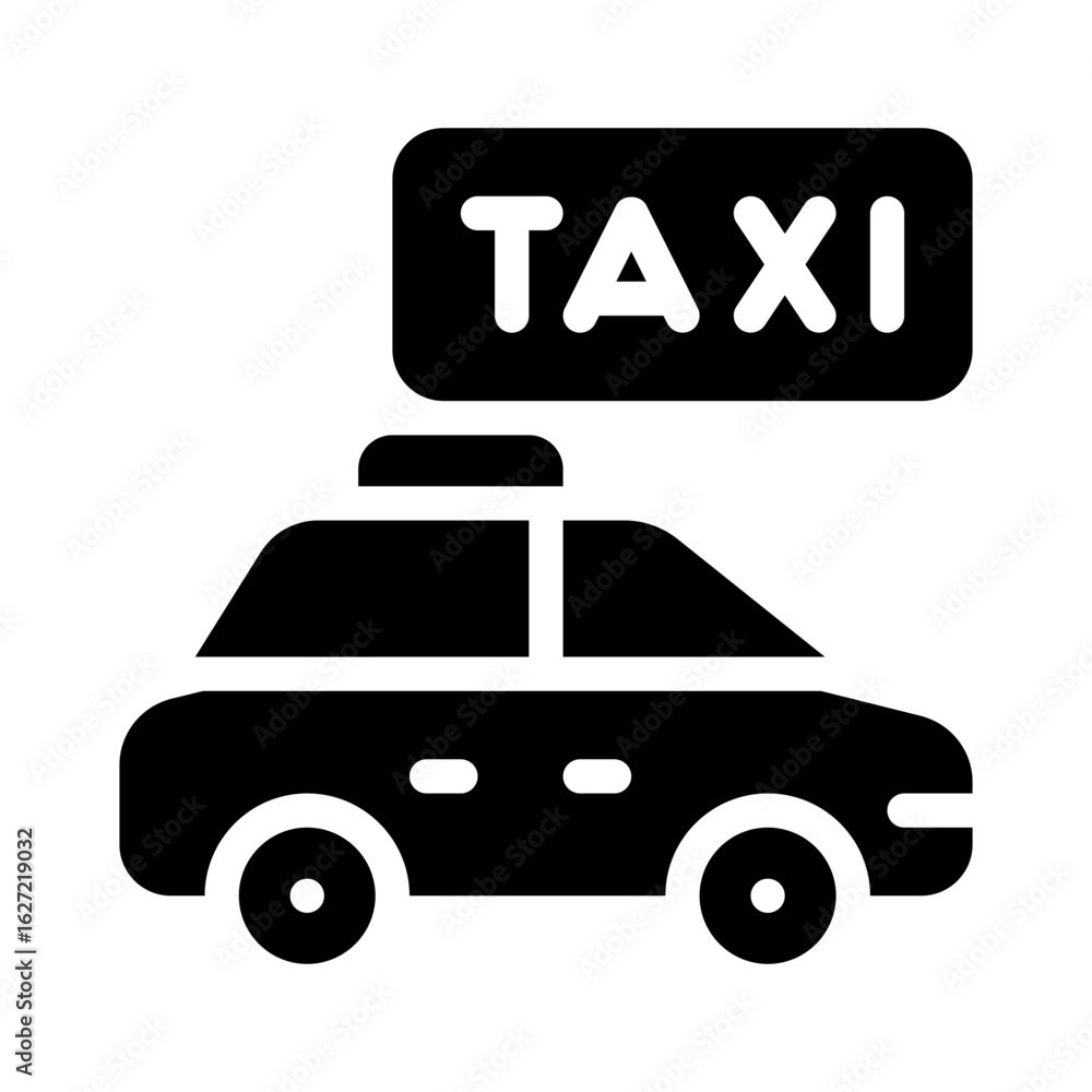 taxi glyph icon taxi glyph icon
