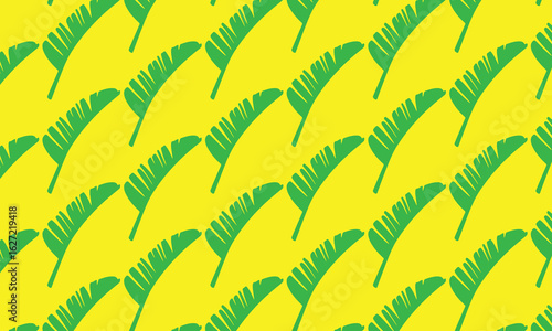 Seamless yellow and brown leaves pattern with a natural floral design