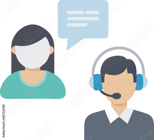 People talking with speech bubble communication conversation