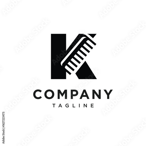 Letter K Comb Logo Icon Vector