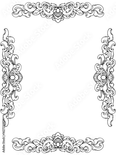 decorative frame with floral ornament