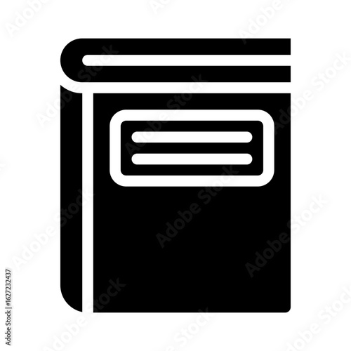 book cover glyph icon