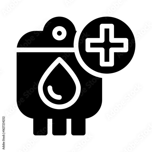 safe glyph icon