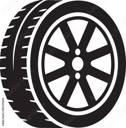 tire silhouette clipart, tire vector, tire silhouette vector icon