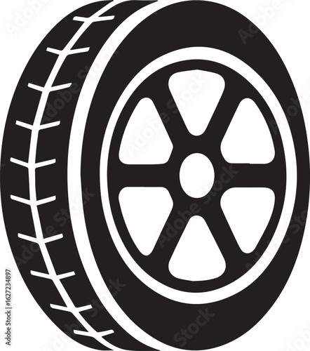 tire silhouette clipart, tire vector, tire silhouette vector icon