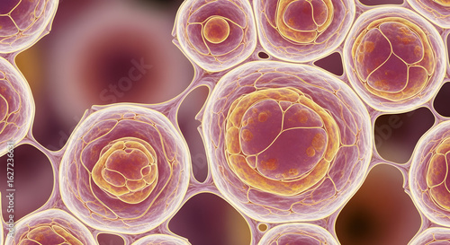 Explore cellular biology with this detailed microscopic view of interconnected cells for educational or scientific use