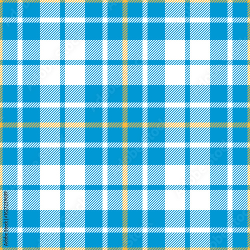 oktoberfest colors tartan seamless pattern, blue white vector background