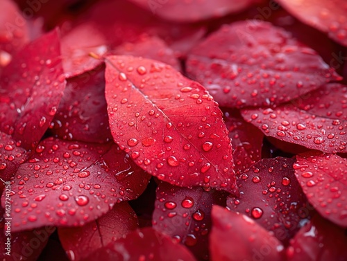 water drops on red flower